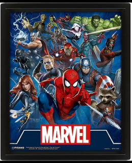Lentikulární 3D Obraz Marvel: Avengers (Cinematic Icons, 25 x 20 cm)