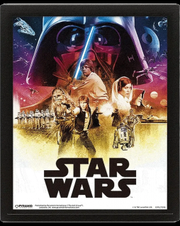 Lentikulární 3D obraz Star Wars: Epizoda IV a V (28,4 x 23,3 cm)