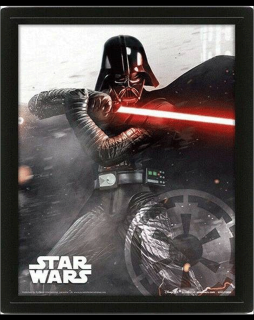Lentikulární 3D obraz Star Wars: Luke Skywalker vs. Darth Vader (28 x 23 cm)