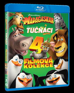 Madagaskar 1-3 + Tučňáci z Madagaskaru (Blu-ray Kolekce, 4x Blu-ray)