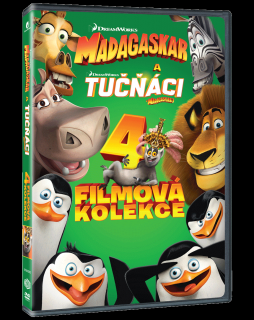 Madagaskar 1-3 + Tučňáci z Madagaskaru (DVD Kolekce, 4x DVD)