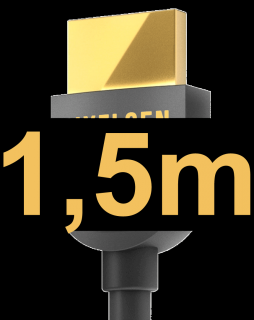 Pixelgen Series 8 | HDMI 2.1 kabel s THX certifikací (8k, HDR, 12-bit WCG, HFR, 48Gbps) Délka: 1,5 m (150 cm)