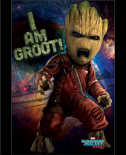 Plakát Marvel: Strážci galaxie 2 - Angry Groot (91,5 x 61 cm)