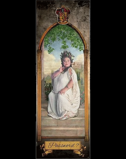 Plakát na dveře Harry Potter: Buclatá dáma (158 x 53 cm)