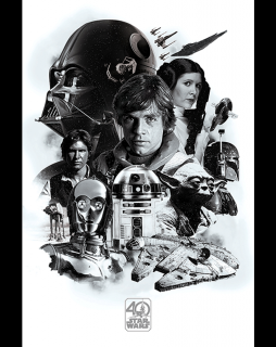 Plakát Star Wars: 40. výročí (91,5 x 61 cm)