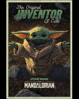 Plakát Star Wars - Mandalorian: Vynálezce roztomilosti (Baby Yoda / Grogu, 91 x 61 cm)