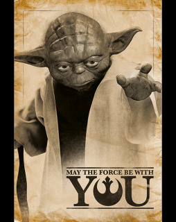 Plakát Star Wars: Yoda - Ať tě provází Síla (91,5 x 61 cm)