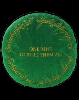 Polštář Pán prstenů: Jeden Prsten (34 x 34 x 8 cm)