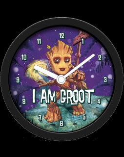 Stolní hodiny Marvel: Strážci Galaxie - Baby Groot (12,5 x 12,5 cm)