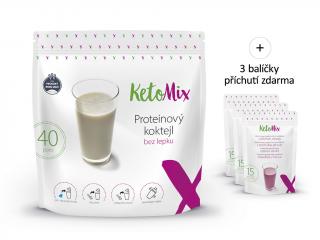 KetoMix Proteinový koktejl (40 porcí) 1200g 1. příchuť koktejlu: banán, 2. příchuť koktejlu: ananas, 3. příchuť koktejlu: jahoda