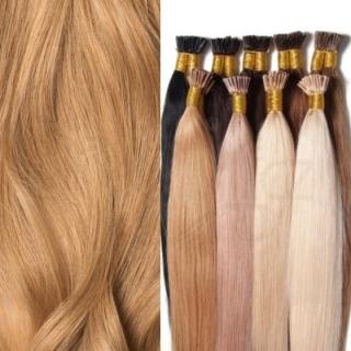 Evropské vlasy k prodloužení metodou Micro Ring - Zlatá blond Délka vlasového pramínku: 30-34 cm, Druh vlasů: Středoevropské vlasy, Zvlnění vlasů:…