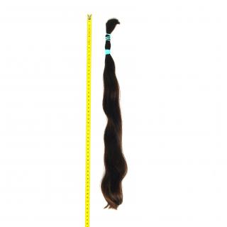 Evropské vlasy, tmavě hnědé, 50 cm, 46 gr.