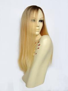 Paruka z východoevropských vlasů CHEMO, barva BLOND S ODROSTEM 50-55 cm.
