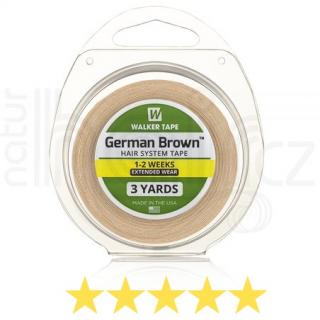 Páska na paruky a vlasové systémy - German Brown. Množství: 1,2 cm x 273 cm