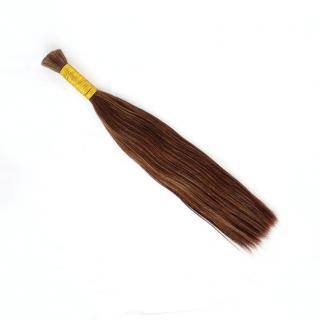 Pravé vlasy double drawn, barva 4. délka vlasů: 40 cm, Druh vlasů: Kvalita standard