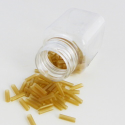 PVC trubičky na prodlužování vlasů zlatá kouřová - 100 ks.