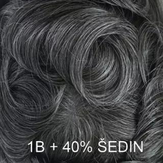 Vlasový systém model Australian 25 x 20 cm  Ostřihání a úprava zdarma. Barva: 1B+40% šedin
