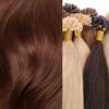 Vlasy na prodlužování keratinen, barva hnědá světlá délka. Barva: Mahagon