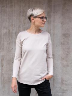 Basic triko HARRY s dlouhým rukávem krémová Velikost: L-XL
