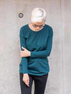 Basic triko HARRY s dlouhým rukávem lahvově zelená Velikost: L-XL