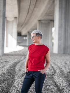 Crop top LANA červená Velikost: L-XL