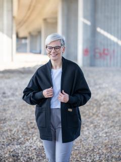 Kardigan R.E.M. černá UNI velikost