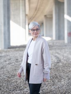 Kardigan R.E.M. písková UNI velikost