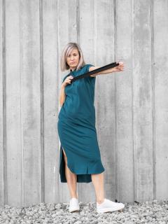 Košilové šaty ALANIS lahvově zelená Velikost: L-XL