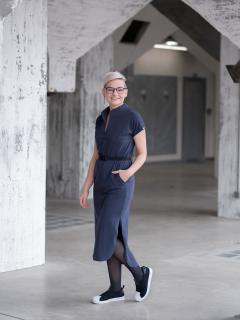 Košilové šaty ALANIS myší šedá Velikost: L-XL