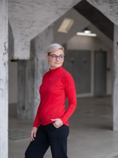 Rolák ROLLING dlouhý rukáv červená Velikost: L-XL