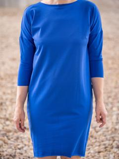 Šaty ADELE dlouhý rukáv královská modř Velikost: L-XL