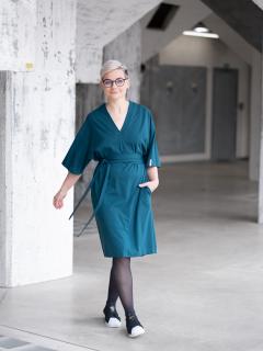 Šaty ENYA lahvově zelená Velikost: L-XL
