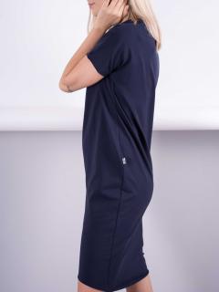 Šaty MUSE krátký rukáv navy Velikost: L-XL