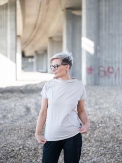 Tunika CURE krátký rukáv krémová Velikost: L-XL