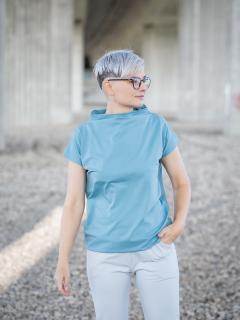Tunika CURE krátký rukáv modrošedá Velikost: XXL