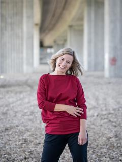Tunika FAITH dlouhý rukáv bordó Velikost: L-XL