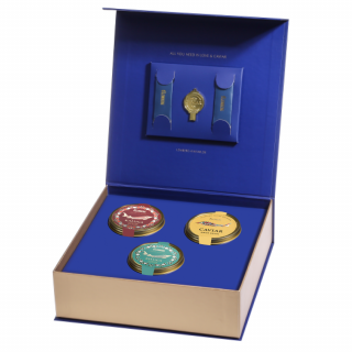 Dárkový box s jeseterovým kaviárem 3x50g (beluga & kaluga & amur royal)