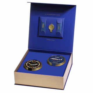 Dárkový box s jeseterovým kaviárem Osietra 100g & Sibiřský jeseter 100g