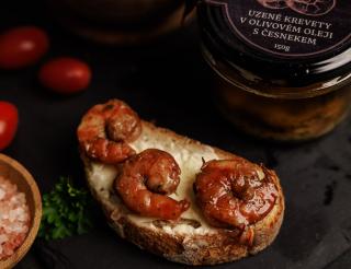 Trnečka: Uzené Tygří Krevety v olivovém oleji - 150g