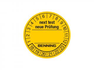 Samolepicí štítky pro označení termínu zkoušky BENNING (756212)