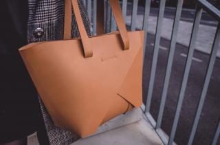 Kožená kabelka Shopper odstín: Natural