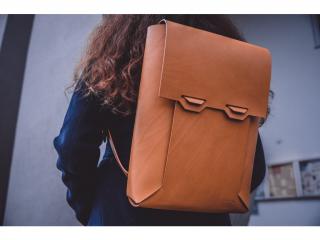 Luxusní kožený batoh BackPack odstín: Natural