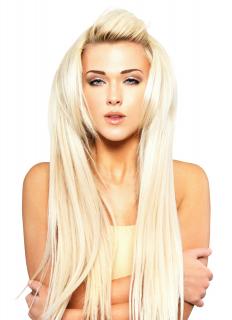 #60 nejsvětlejší blond deluxe clip in 50cm 100g  BELLA HAIR