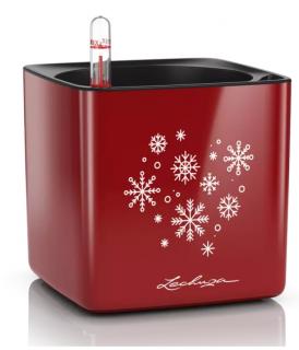 Lechuza Cube Glossy Ø 14 cm Barva: Lesklá červená vánoční