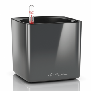 Lechuza Cube Glossy Ø 16 cm Barva: Lesklá antracitová