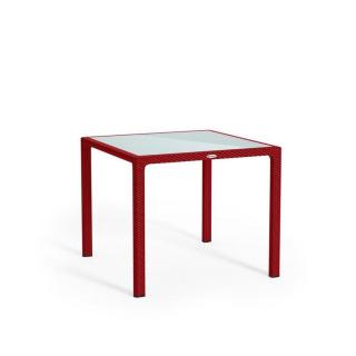 Lechuza zahradní stůl malý, šarlatově červený