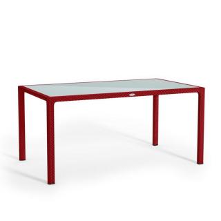 Lechuza zahradní stůl velký, šarlatově červený