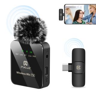 Bezdrátový systém mikrofonu pro telefony, tablety i PC s USB-C a větrnou ochrannou
