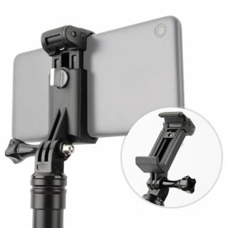 Bezpečný držák mobilu na gopro příslušenství, jako jsou hrudní pásy, držáky na helmu apod.