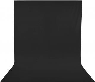 Černé pozadí mušelín bavlna, plátno 4x2,5m